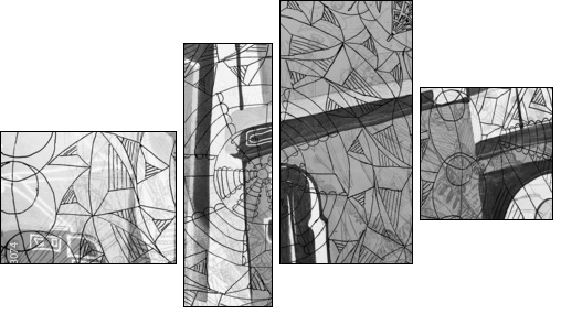 expressive abstract - Four-piece canvas, Fortyk