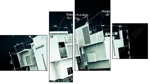 Luxurious architecture project - Four-piece canvas, Fortyk