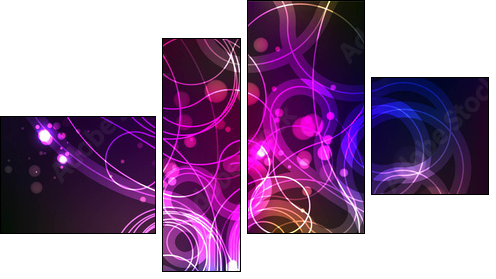 Abstract Background Vector - Four-piece canvas, Fortyk