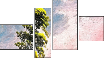 Summer landscape - Four-piece canvas, Fortyk