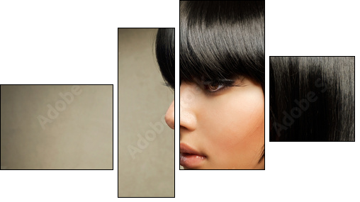 Beautiful Brunette. Egyptian Style. Hairstyle - Four-piece canvas, Fortyk