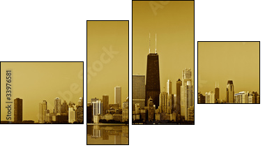 Chicago gold coast. - Four-piece canvas, Fortyk
