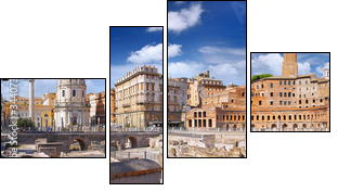 Roman forum in Rome, Italy. - Four-piece canvas, Fortyk