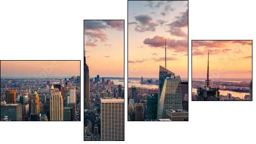 New York Empire state building Times square - Four-piece canvas, Fortyk