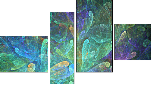 Underwater corals - Four-piece canvas, Fortyk