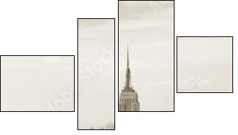 Manhattan panorama in sepia - Four-piece canvas, Fortyk