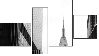 Emipre State Building and yellow, Manhattan, New York - Four-piece canvas, Fortyk