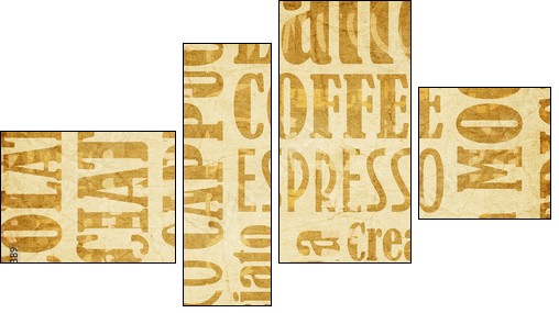 old coffee background - Four-piece canvas, Fortyk