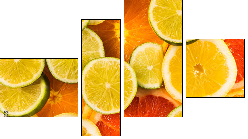 Concept fruits - Four-piece canvas, Fortyk