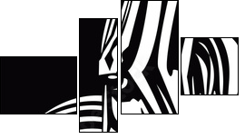 zebra - Four-piece canvas, Fortyk