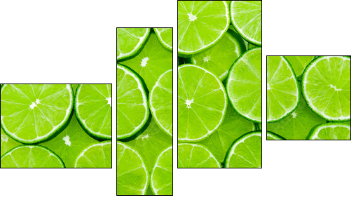 lime background - Four-piece canvas, Fortyk