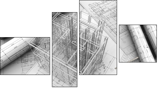 plan drawing - Four-piece canvas, Fortyk