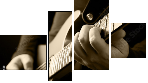 guitarist hands - Four-piece canvas, Fortyk