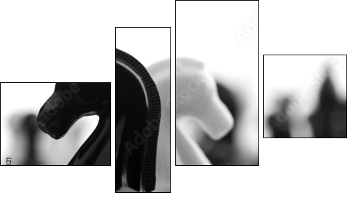 black and white knights - Four-piece canvas, Fortyk