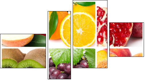 Fruit collage - Four-piece canvas, Fortyk