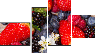 Berries - Four-piece canvas, Fortyk
