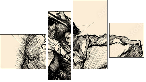 latino dance - Four-piece canvas, Fortyk
