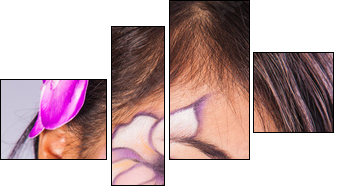 Beautiful asian woman with fashion make-up - Four-piece canvas, Fortyk