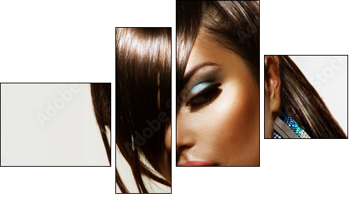 Fashion Beauty Girl. Stylish Haircut and Makeup - Four-piece canvas, Fortyk