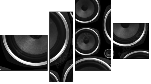 Speakers abstract background - Four-piece canvas, Fortyk
