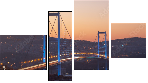 Istanbul - Bosphorus Bridge - Four-piece canvas, Fortyk