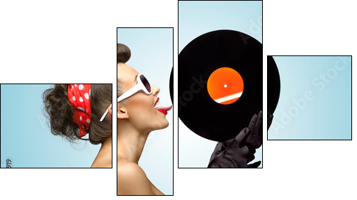The vinyl desire. - Four-piece canvas, Fortyk