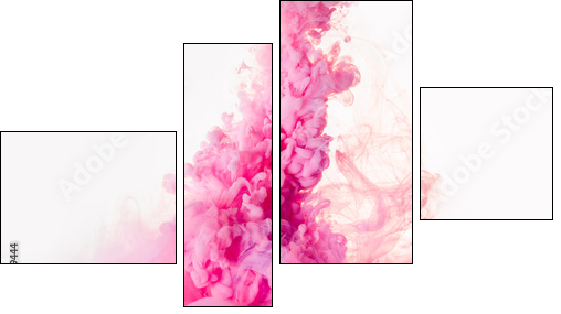 pink smoke - Four-piece canvas, Fortyk