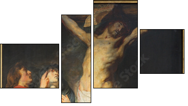 Antwerp - The Crucifixion paint by Jacob Jordaens - Four-piece canvas, Fortyk