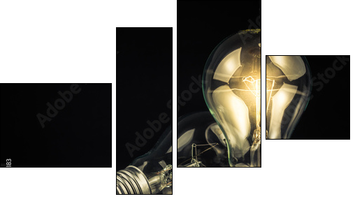 Light bulbs - Four-piece canvas, Fortyk