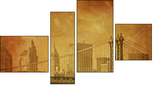 vintage grunge image of new york city - Four-piece canvas, Fortyk