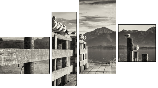old wooden jetty - Four-piece canvas, Fortyk