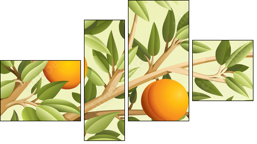 Peaches - Four-piece canvas, Fortyk