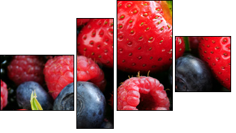 Assorted fresh berries - Four-piece canvas, Fortyk