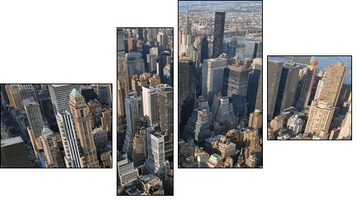 AERIAL VUE OF MANHATTAN (NEW YORK, USA) - Four-piece canvas, Fortyk