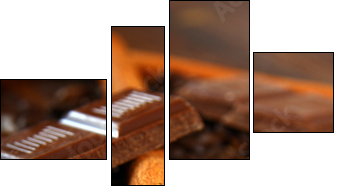 schokolade,zimt,kaffeebohnen - Four-piece canvas, Fortyk