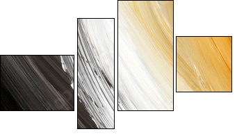 Oil-painted three-color curve. Highly detailed oil painting. - Four-piece canvas, Fortyk