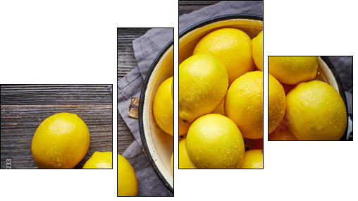 fresh wet lemons - Four-piece canvas, Fortyk