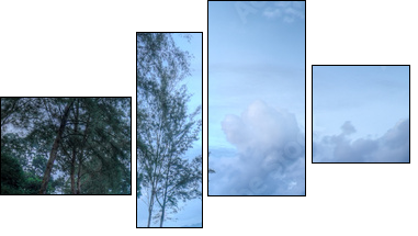 Cold Blue Dawn - Four-piece canvas, Fortyk