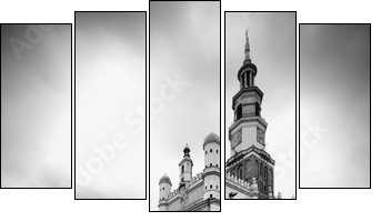 old town hall in Poznan - Five-piece canvas, Pentaptych