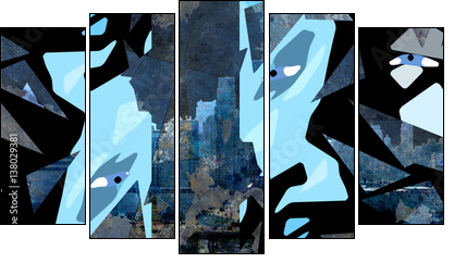 Picasso - Five-piece canvas, Pentaptych
