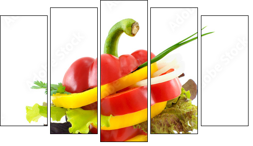 Vegetables sandwich. - Five-piece canvas, Pentaptych