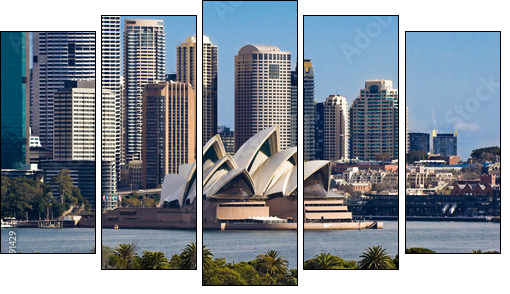 Sydney Opera House and Skyline - Five-piece canvas, Pentaptych