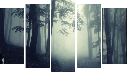 Forest - Five-piece canvas, Pentaptych