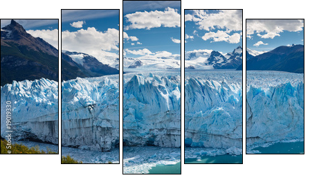 Perito Moreno Glacier, Patagonia, Argentina - Panoramic View - Five-piece canvas, Pentaptych