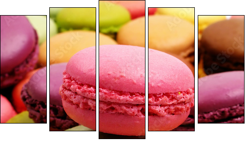 macarons - Five-piece canvas, Pentaptych