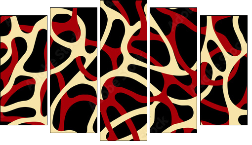 Verflochtener Hintergrund - Five-piece canvas, Pentaptych