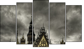 wroclaw- rynek - Five-piece canvas, Pentaptych
