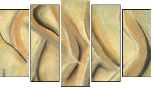 Dancing In Space - Five-piece canvas, Pentaptych