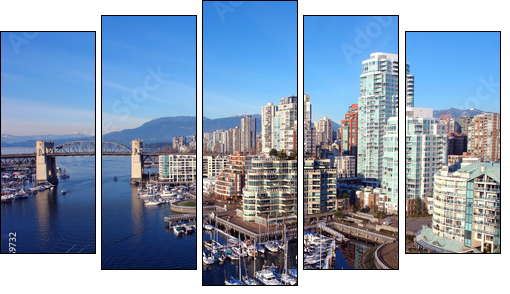 vancouver harbour - Five-piece canvas, Pentaptych