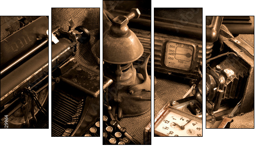 Vintage still-life - Five-piece canvas, Pentaptych